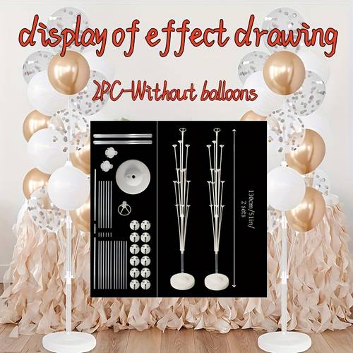 2 sets 19 balloons 63 inches 13 balloons 51 inches balloon tree set with balloon accessories party supplies wedding decorations birthday suitable for christmas new year valentines day and party events