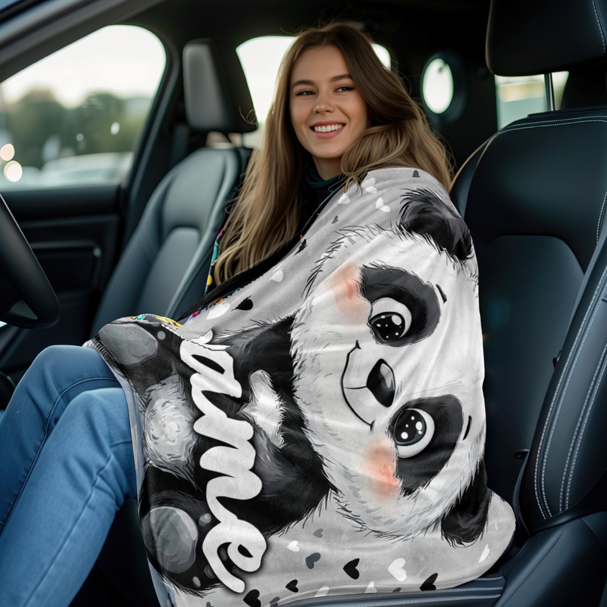 TEMU Custom Name Blanket Featuring In A Sitting Position - Lightweight Flannel Throw Suitable For Sofa, Outdoor, Camping, Living Room, Office, Chair,