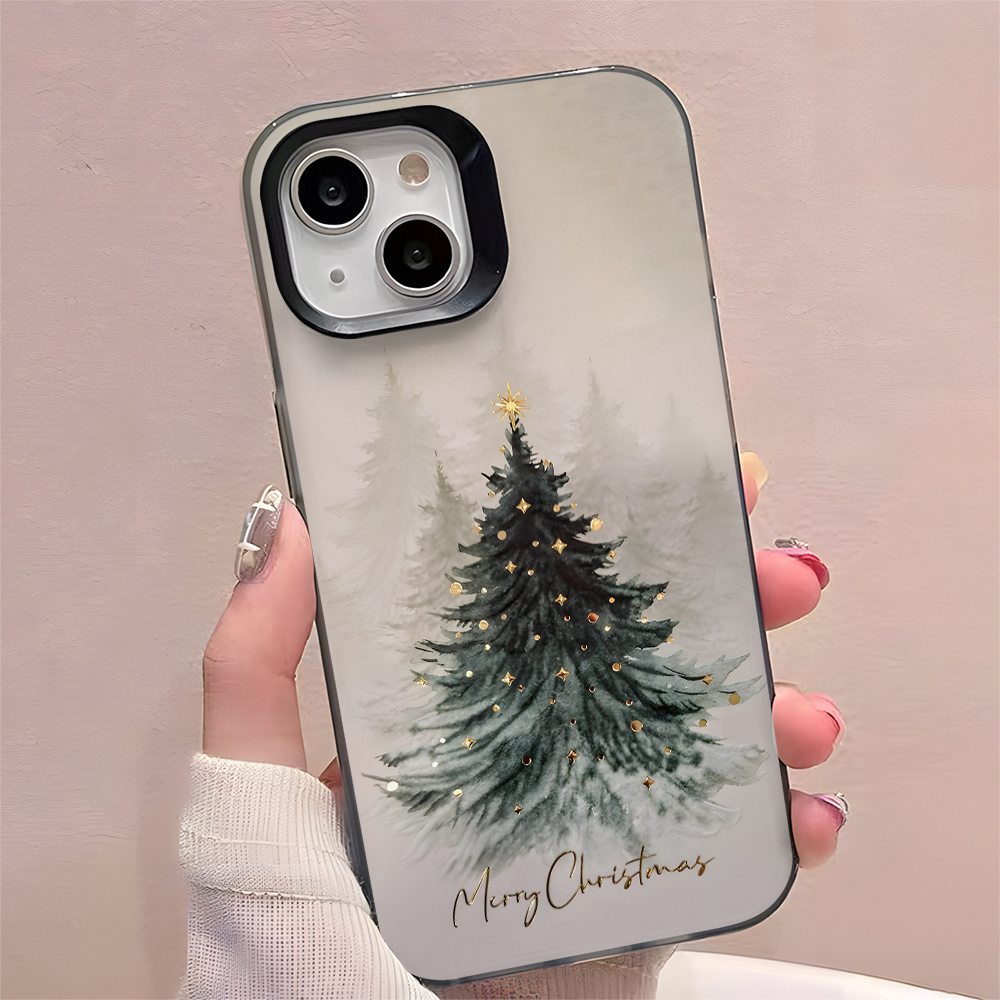 Christmas Tree Snowflake Phone Case for Iphone 11/ 12/ 13/ 14/ 15/ 16 Pro  Max/ Plus, Protective Case, Christmas Gift for Christmas