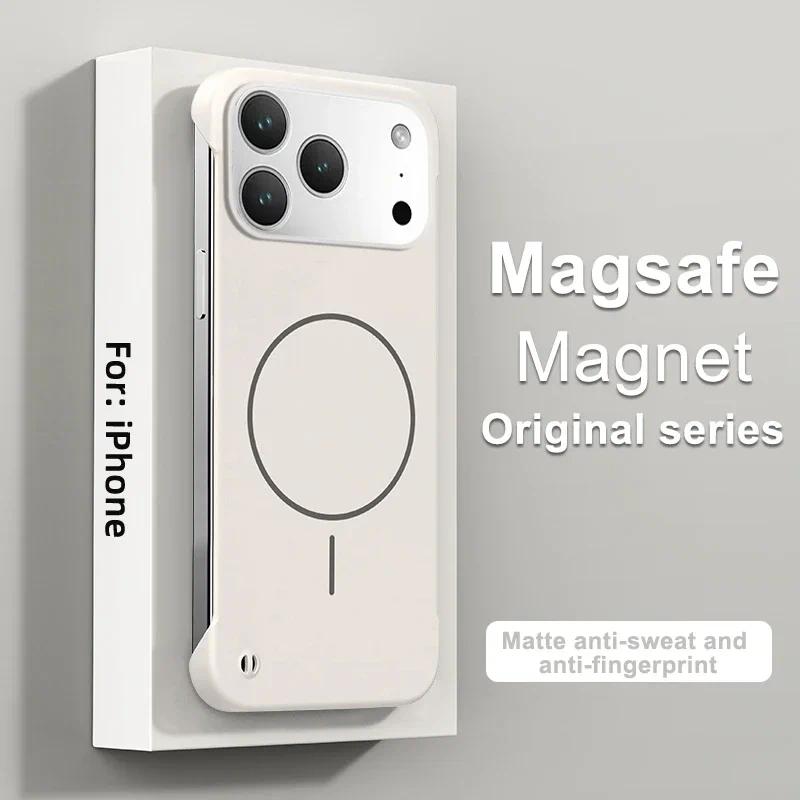 TEMU Phone Case: Frameless Solid Color Magnetic Phone Case For Iphone 18 Pro Max 18pro 17 16 15 14 13 12 11 Pro 16e For Magsafe Hard Matte Back Cover