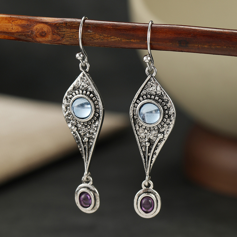 Women's Bohemian Long Drop Geometric Ear Studs