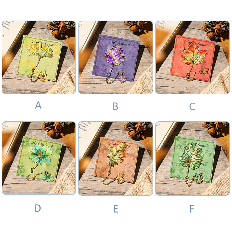 TEMU 6 marque-pages vintage en métal de feuille avec un joli pendentif en métal, parfaits pour tenir les livres. Idéal cadeau pour , les enseignants,
