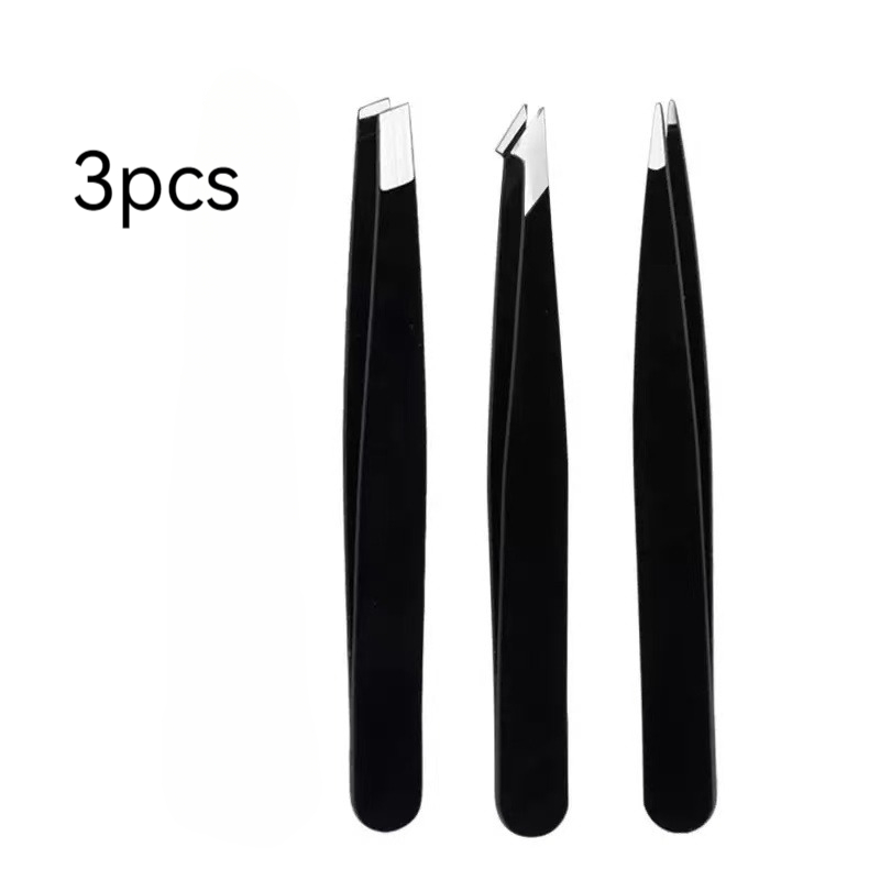 TEMU High-quality Stainless Steel Eyebrow Tweezers, Hair Plucking Pliers, Beard Removal, Angled Eyebrow Tweezers, Hair Plucking Clips, Beard Clips,