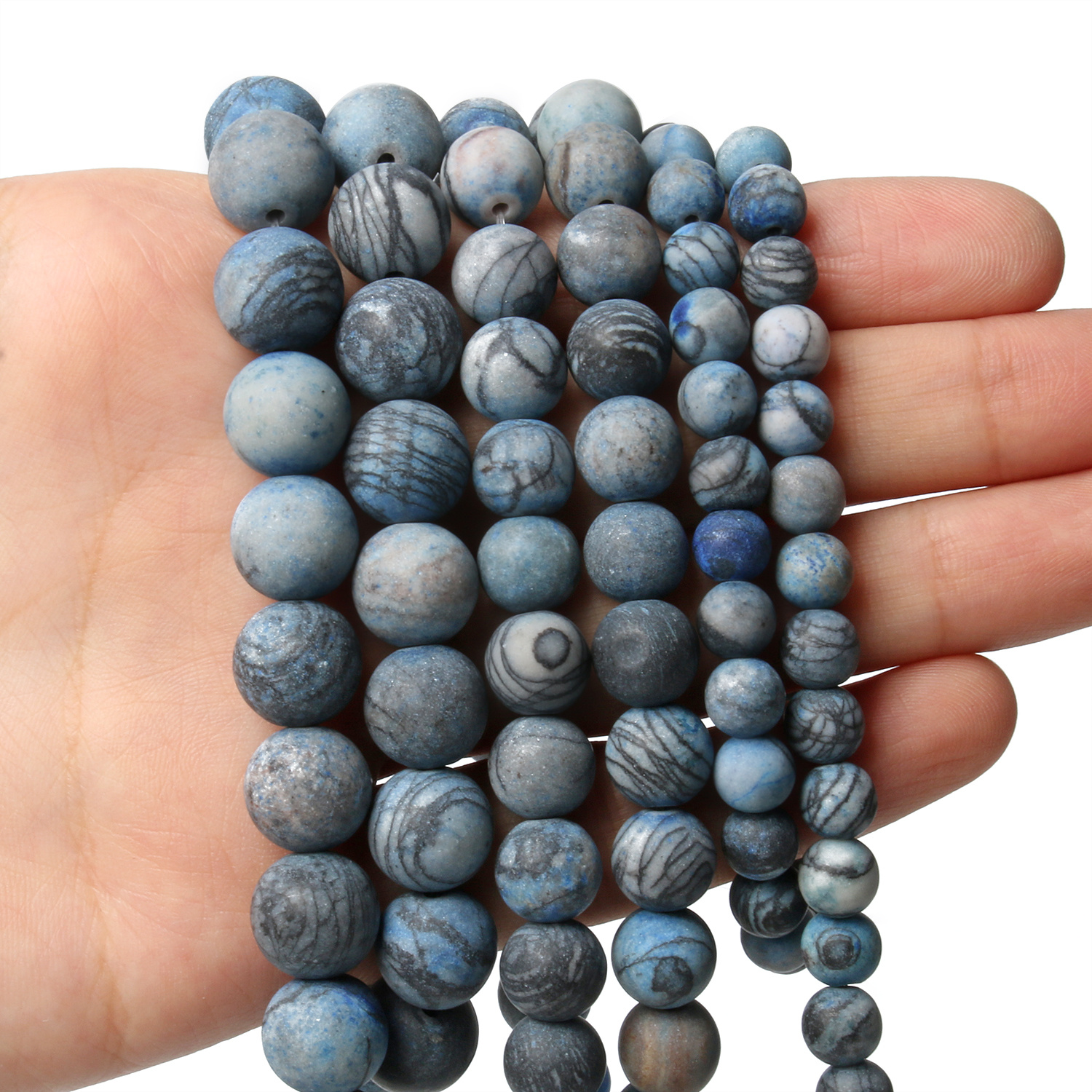 

Unique Dark Frosted Natural Stone Beads, 6/8/10mm - Premium Loose Spacer Beads For Making, Bracelets & Necklaces - & Craft Supplies, Beads For Jewelry Making