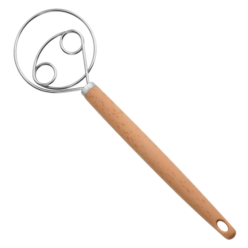 Image of Stainless Steel Manual Dough Mixer Coil Flour Beater Beater And Flour Mixer Dough Rod