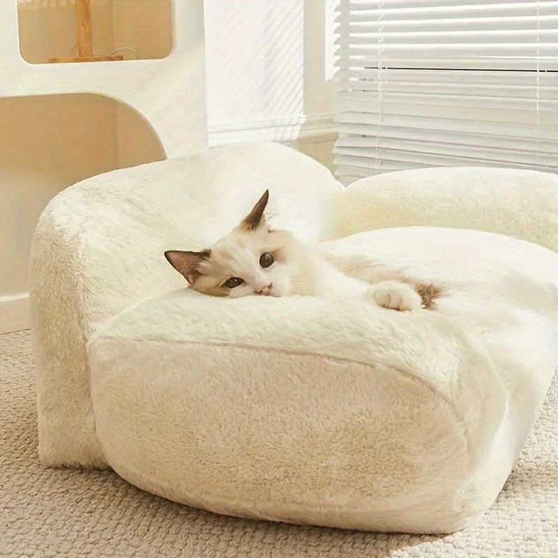 soft   sofa bed for small dogs puppies cozy polyester dog bed with plush cushioning warm durable indoor bedding for   indoor use dog couch bed stylish pet accessory comfortable   Product details 4