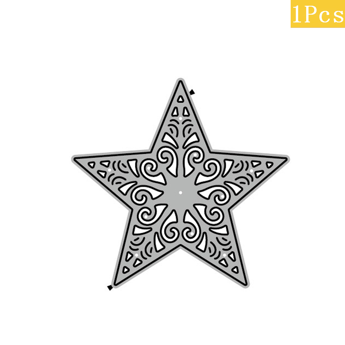 TEMU Verzierter Hohler Wirbelmuster Stern Metall Schneide Stempel, Kohlenstoffstahl Stanzschablone für Scrapbooking, Weihnachtsgrußkartenherstellung,