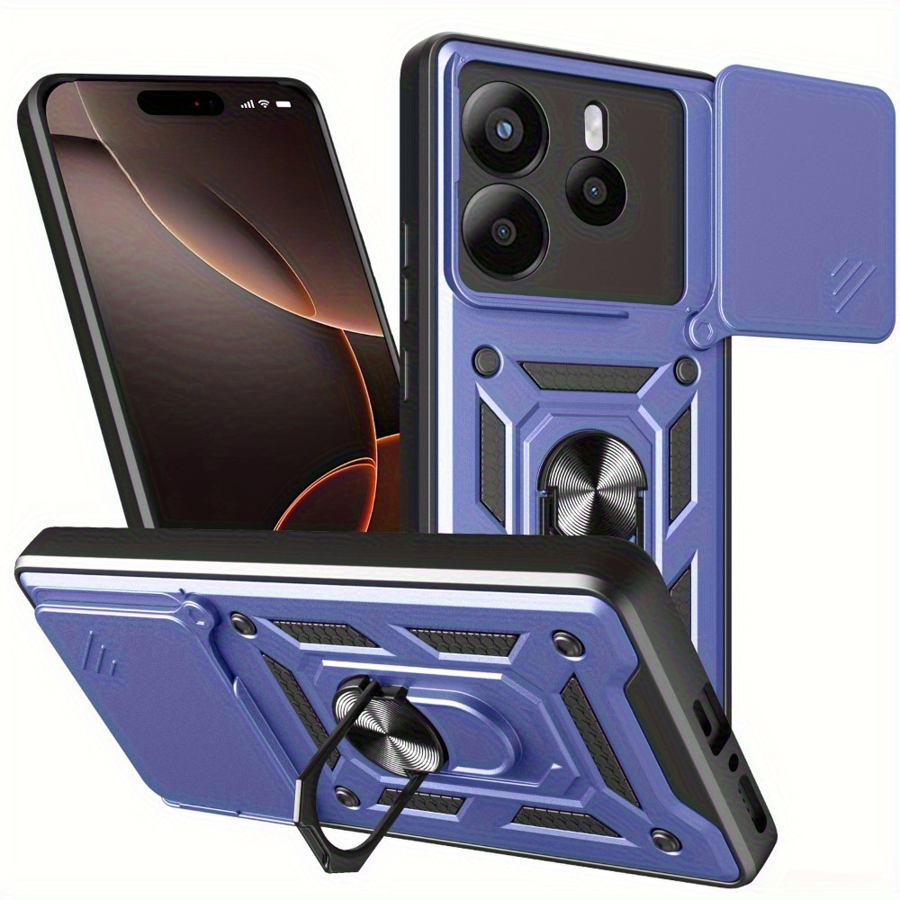 ESTH Handyhülle Für Xiaomi Redmi Note 14 Pro Plus – Mit Ringständer, Magnet, 2 Displayschutzfolien, Stoßfest