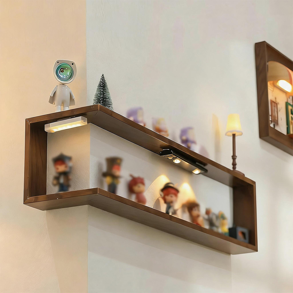 Image of Vintage Wall-mounted Corner Shelf 90° Angle For Books Plants Aromatherapy Items Photo Frames, Utility Racks
