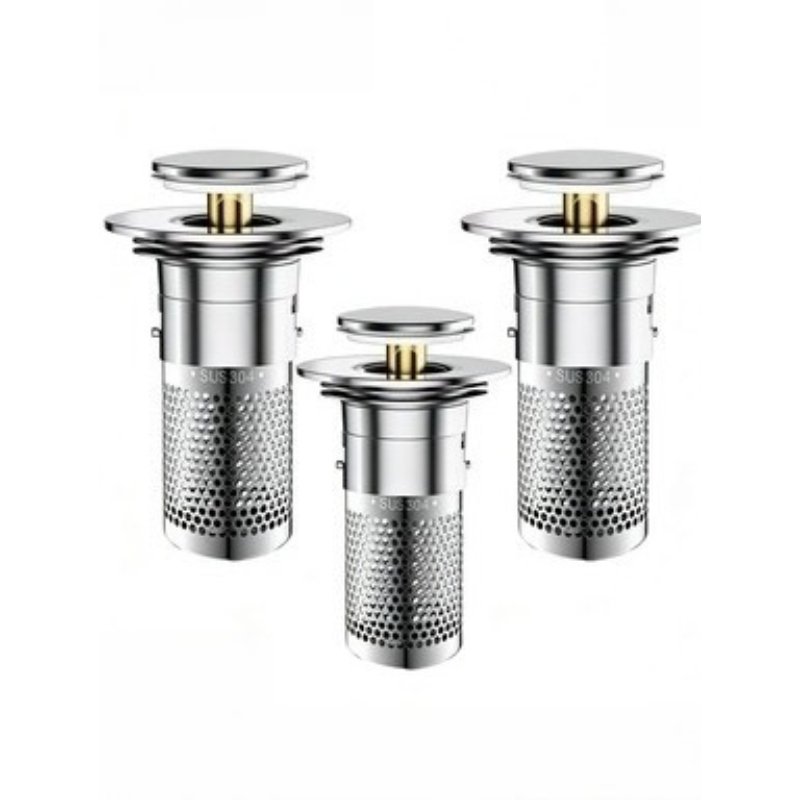 3 Telescopic Sink Drain Stoppers, Bathroom Hair Filter, Easy-to-install And Clean Double-layer Anti-clogging Filter With Removable Protective Cover, Suitable For Bathtubs