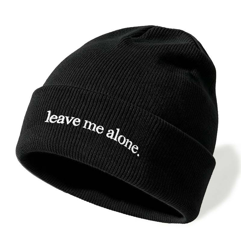 TEMU 1pc Cool Suitable For Unisex Y2k Brimless Beanie With " Alone" Embroidery - Lightweight Warm Winter , Elastic For , Casual Cold Weather Hat For