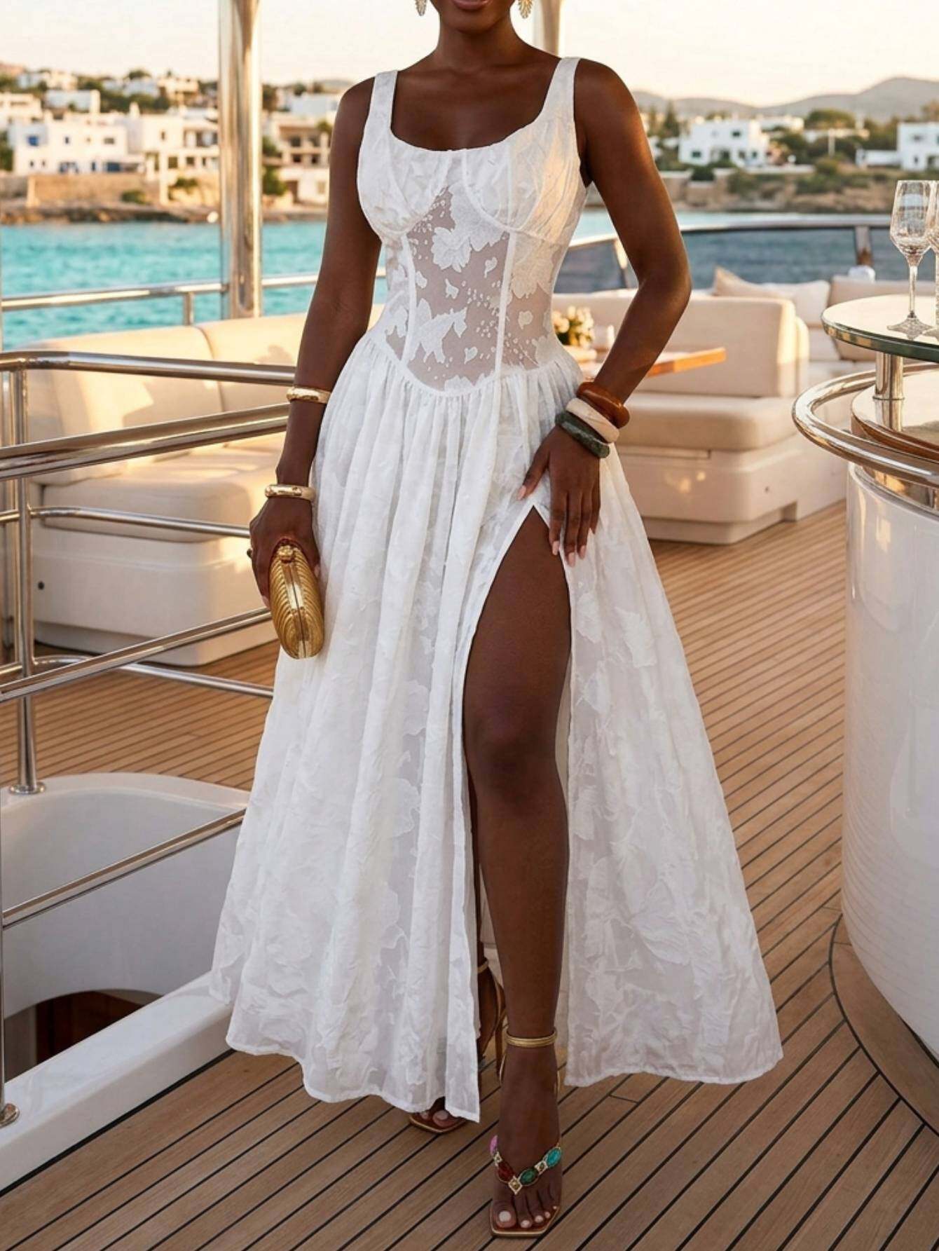 summer white dress sold on Temu United States