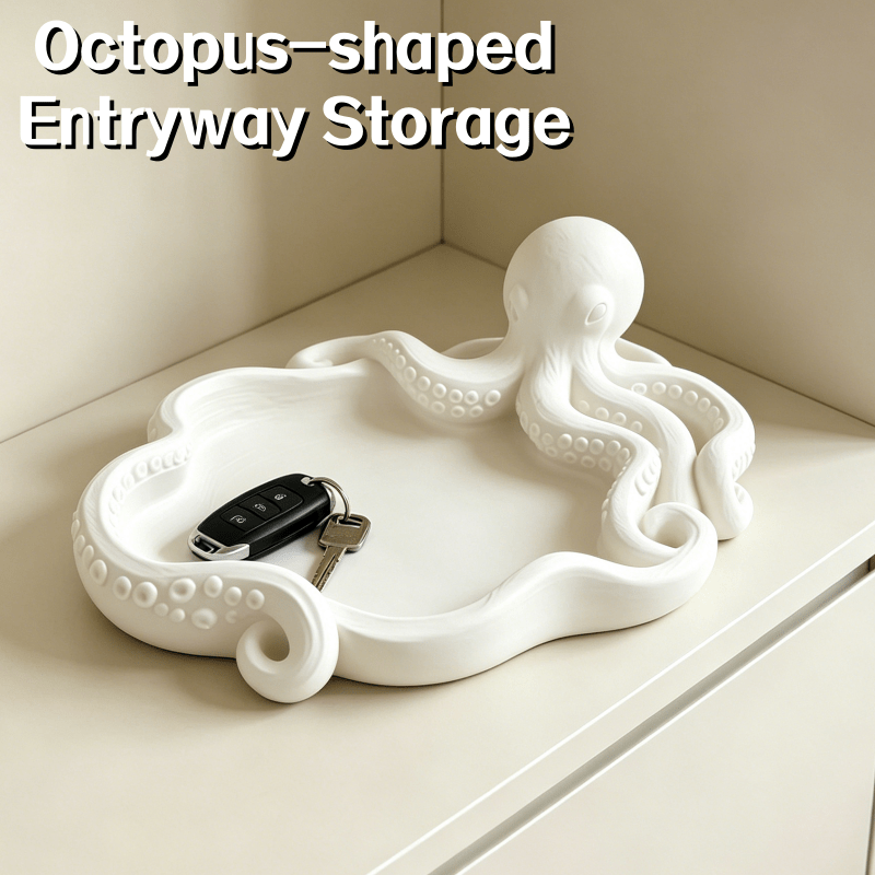 Top pickOctopus-Shaped Storage Tray | Jewelry And Necklace Organizer | Modern Design | Solution for Organizing Small Desk Items | Home Living Room Decor | Tray for Keys And Coins | A Great Gift for Friends Who Love The Ocean, Jewelry TraysOpen in new tab.
