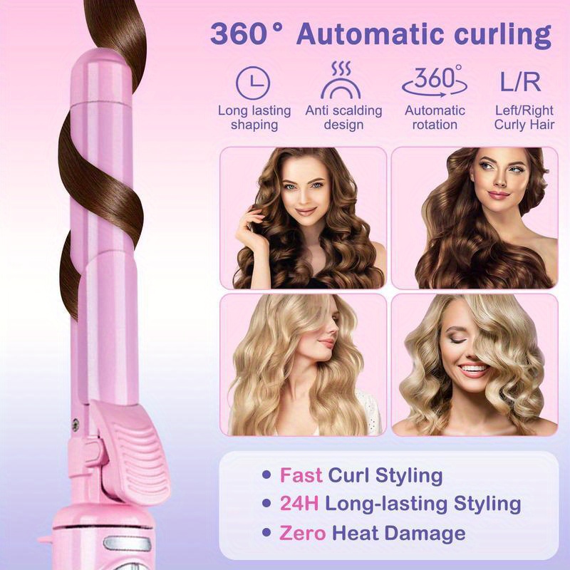 rotating curling iron automatic curling iron Temu