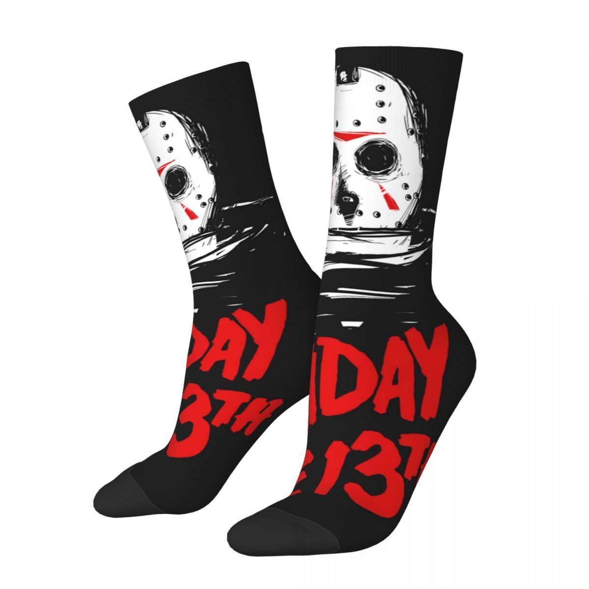 

1 Pair Themed Crew Socks, Unisex Novelty Knit Polyester & Spandex , Machine Washable, Fashionable