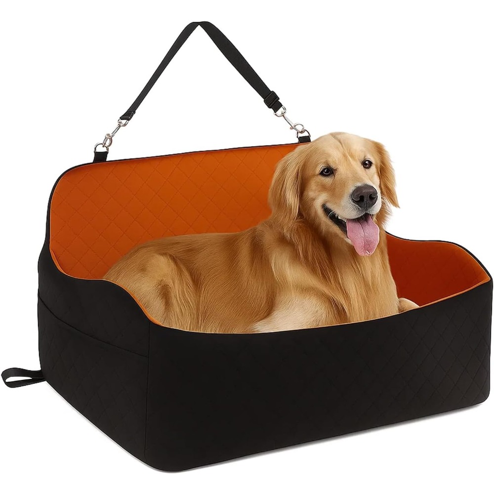 Image of Generic Dogs Car Seat For Large & Medium Dog Car Seat Up To 55 Lb For 2 Small Dogs With Storage Bags Removable And Washable