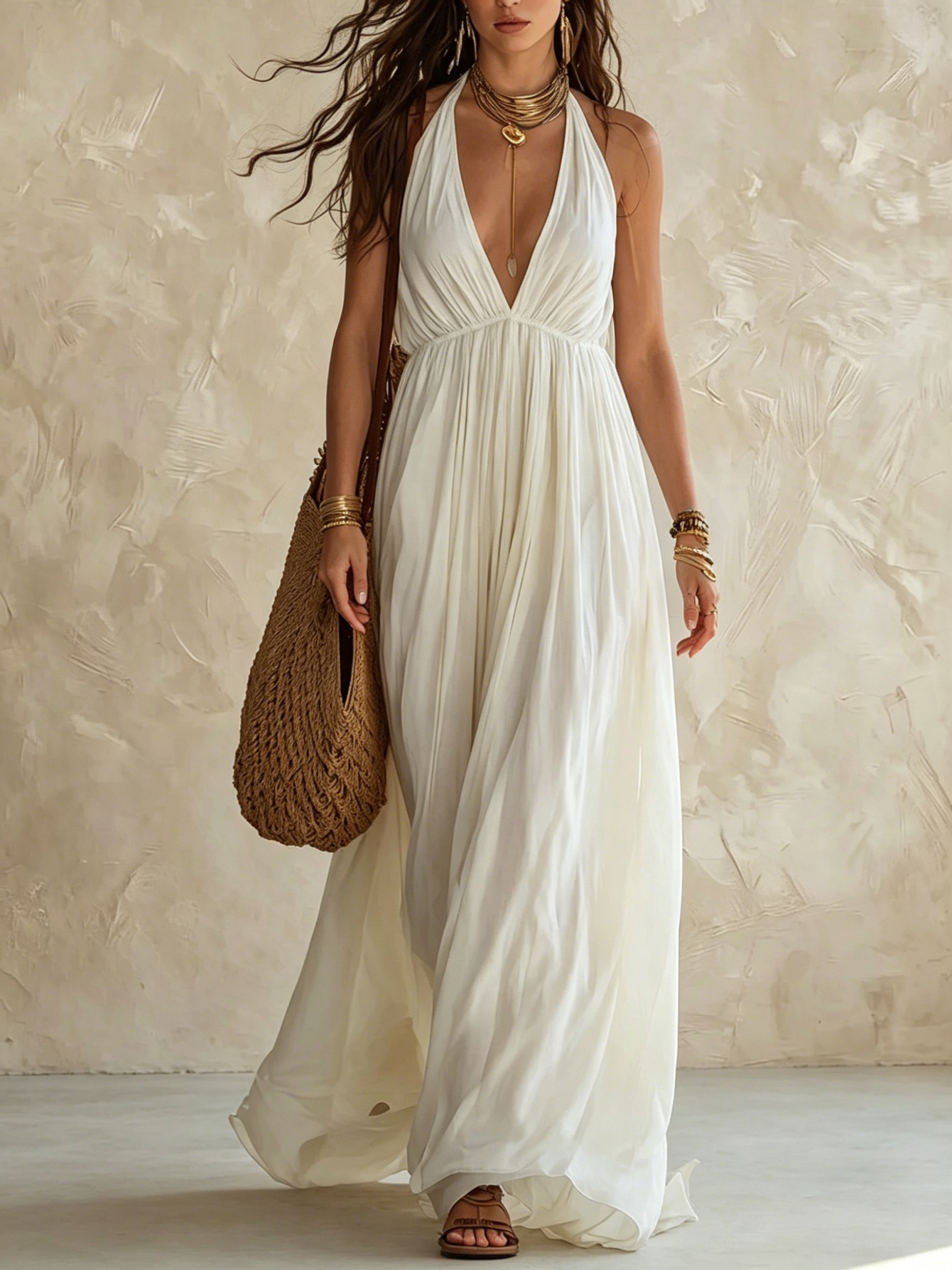 deep v neck dress cleavage sold on Temu United States