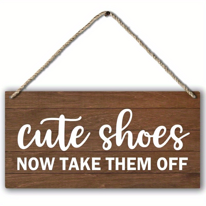 Jetec Wooden Hanging Shoes Off Sign Please Take Your Lebanon