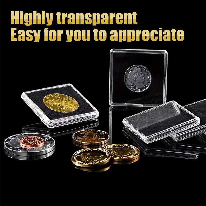 комплект из 20 защитных колпачков для для хранения в коробках с регулируемыми подставками в 5 размерах (20/25/30/35/40 мм), подходящий для различных памятных , , пенни, значков и карточек для хранения марок. надежное отображение - подарок для коллекционеров ! подробные сведения 5