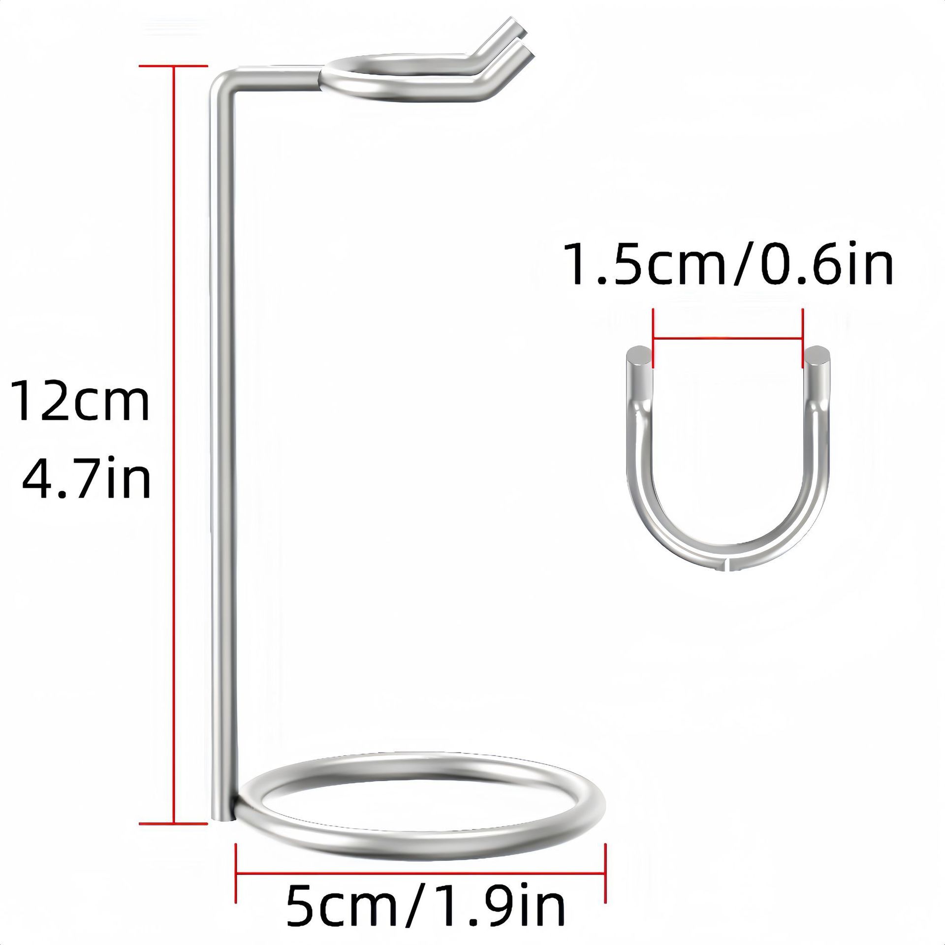 TEMU 1 support de rasoir en acier inoxydable, support de rangement pour rasoir manuel, support de comptoir pour rasoir