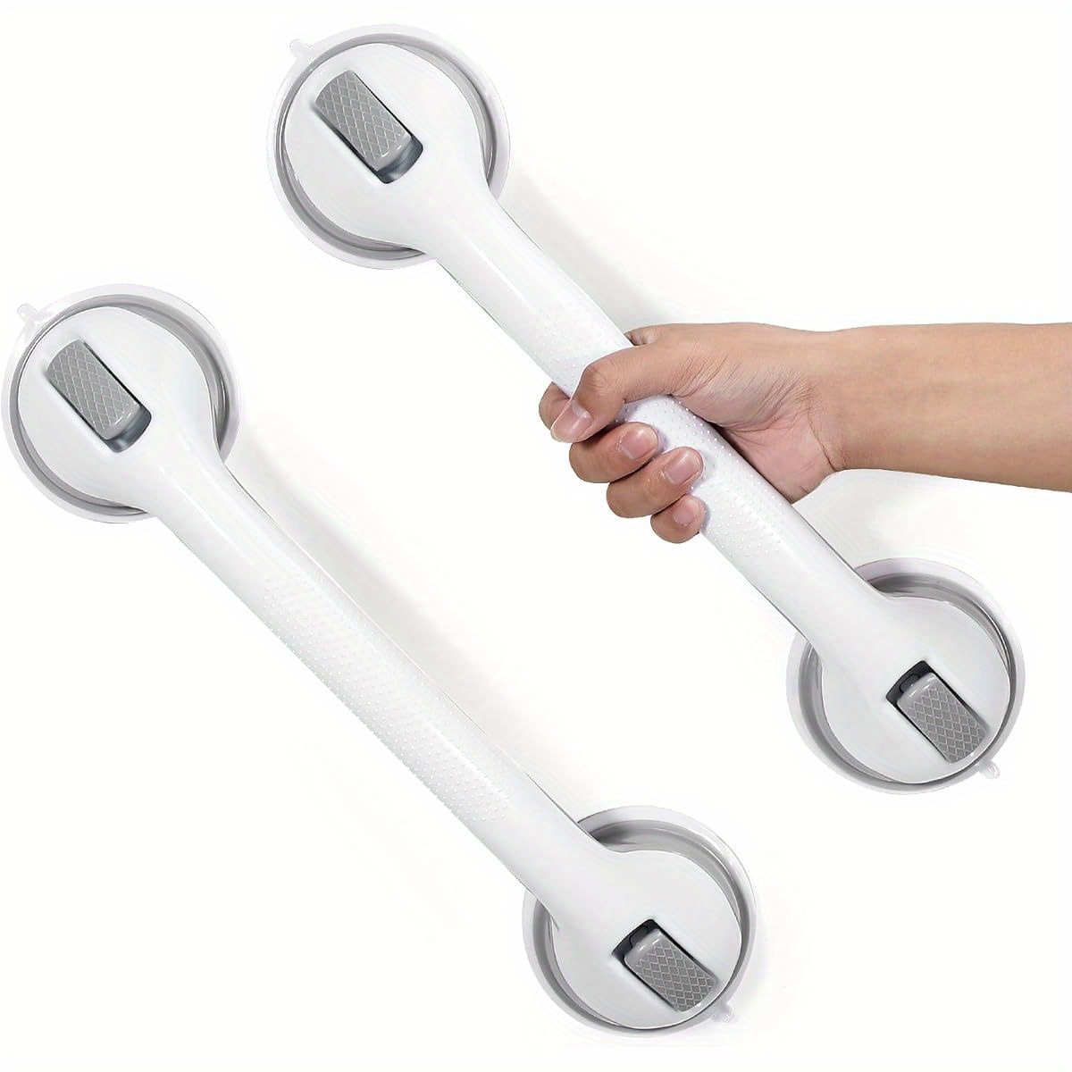 2-Pack Shower Grab Bars Suction Cup Safety Rails For Elderly