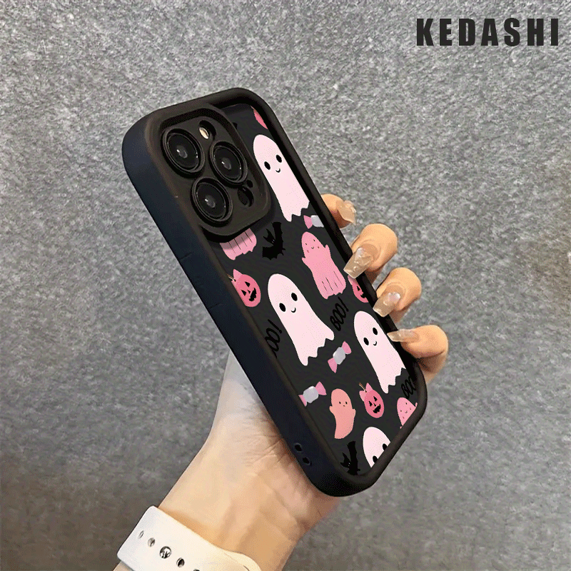 Burgundy Black and White Pink ghost TPU Shockproof Full Cover Precision Protective Case for Apple iPhone16promax, 16 15pro 14PLUS 13 12Pro 12mini 13 mini 11 Pro Max X XSMAX Pattern Printed Phone Case, Easter Gift, Christmas Halloween Decoration/Gift for Girlfriend, Boyfriend, Friends or - Image 10