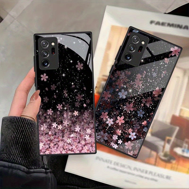 phone case   flower pictures cover gift for galaxy note   10 lite ultra 5g tempered glass phone case