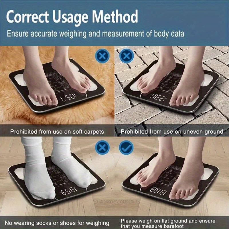 [Capacité de 180KG] Pèse-personne sans fil intelligent - Dispositif de mesure de poids numérique avec synchronisation d'application, surveiller les tendances de poids, haute précision, 3 unités de mesure (Kg/Lb/St), (rien) inclus, design élégant