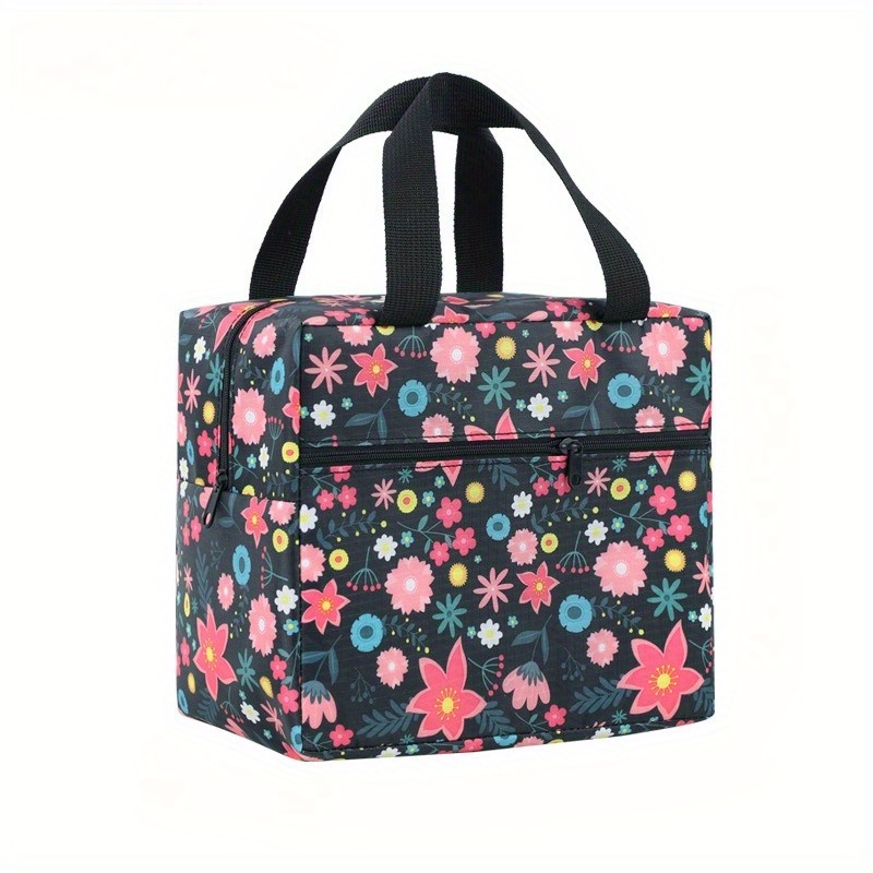 E-shop 1 Stück, modisches Muster Quadrat-Lunchtasche, Büroangestellten-Lunchtasche, Outdoor-- und Wärmeisolierbeutel, Nicht für Lebensmittel geeignet
