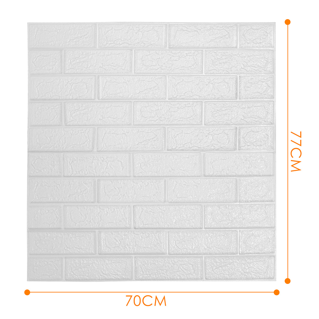10pcs 3d Wall Tile Stickers Wall Stickers Home Decoration Waterproof Foam Easy To Clean Peel Off Home Decoration Suitable For Bathroom Easy To Stick Self-adhesive Living Room 77x70cm