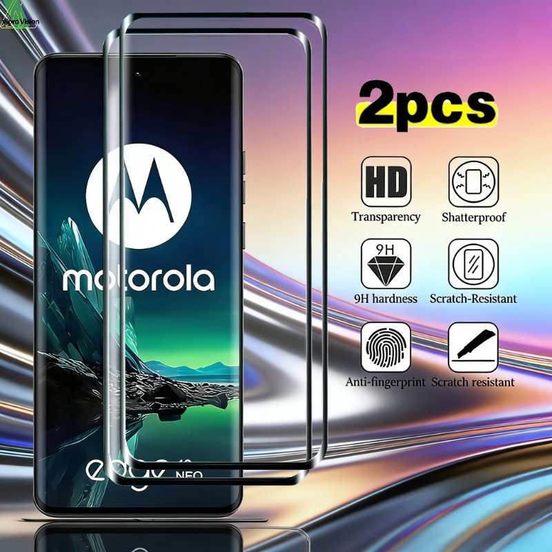 TEMU 2pcs Curved Tempered Glass Screen Protector Film For Motorola Edge 40 Neo For Moto G85