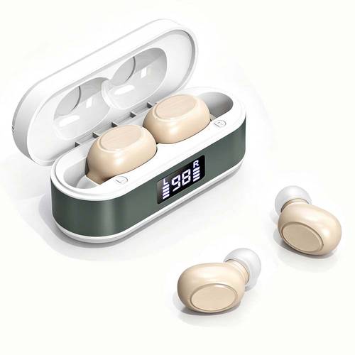 in ear sound amplifier system modern fashionable supports usb charging adjustable volume assistive headphones noiseless high definition
