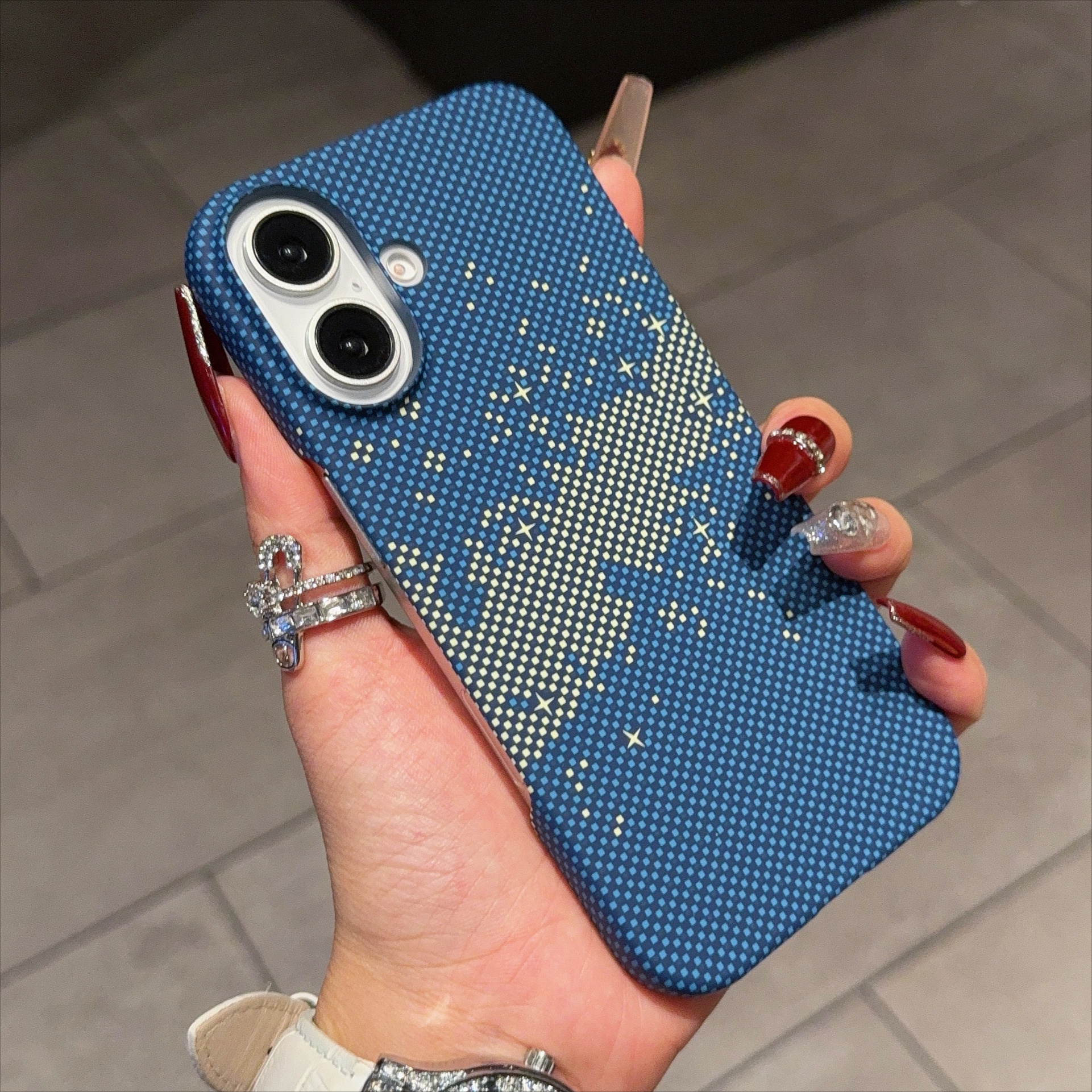 TEMU Phone Case - Colors, Creatively Designed Carbon Fiber Textured Magnetic Thin And Lightweight Half-cover Phone Case, Suitable For Full Protection