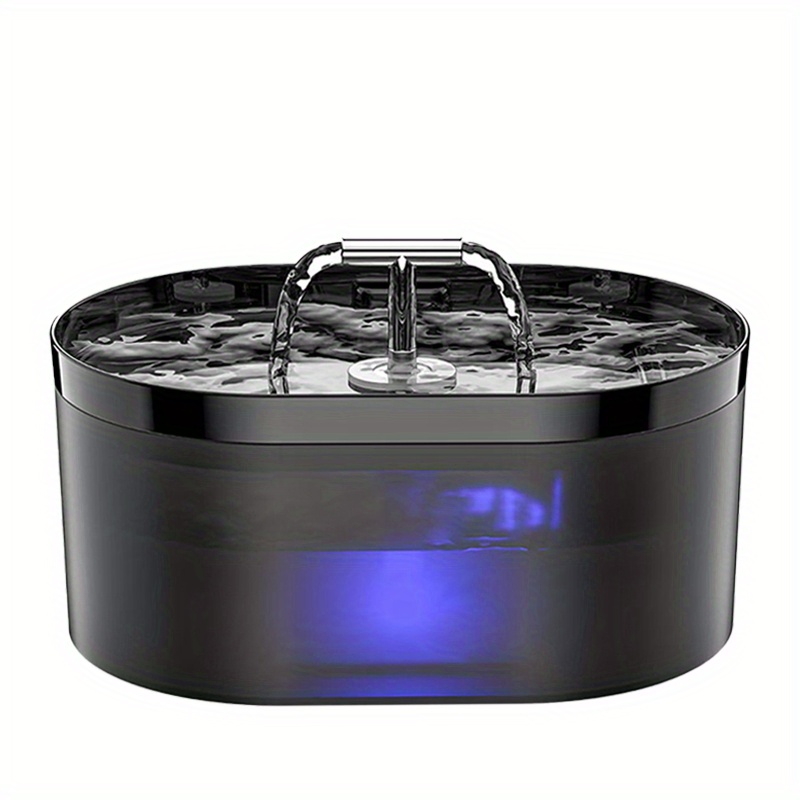 74 oz/2,2 L Avtomatska Vodna Fontana za Hišne Ljubljenčke, T-Tap Oblikovanje z LED Lučjo, Ultra-Tih USB Napajalnik za Mačke in Pse za Več Hi