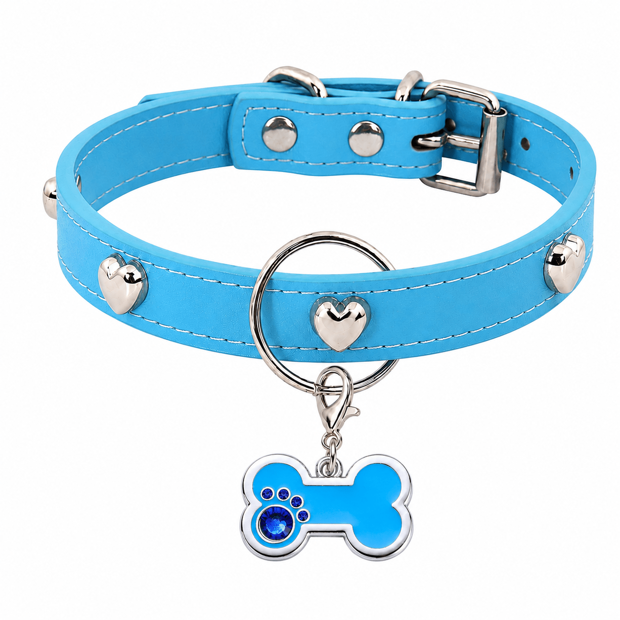 Personalized Pet Collars with Engravable Bone-Shaped Tags