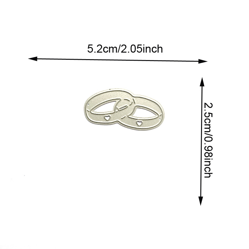 Metal Dies For Cutting Wedding Ring Designs, Ideal For Scrapbooking And Paper Crafting, Including Molds, , Templates, And Embossing Stencils