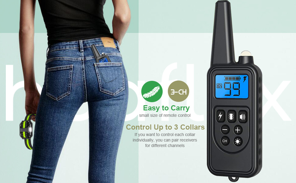 remote controlled electronic collar 2600   remote electric shock collar with 3   vibration   electric shock can   train all breeds of dogs Product details 0