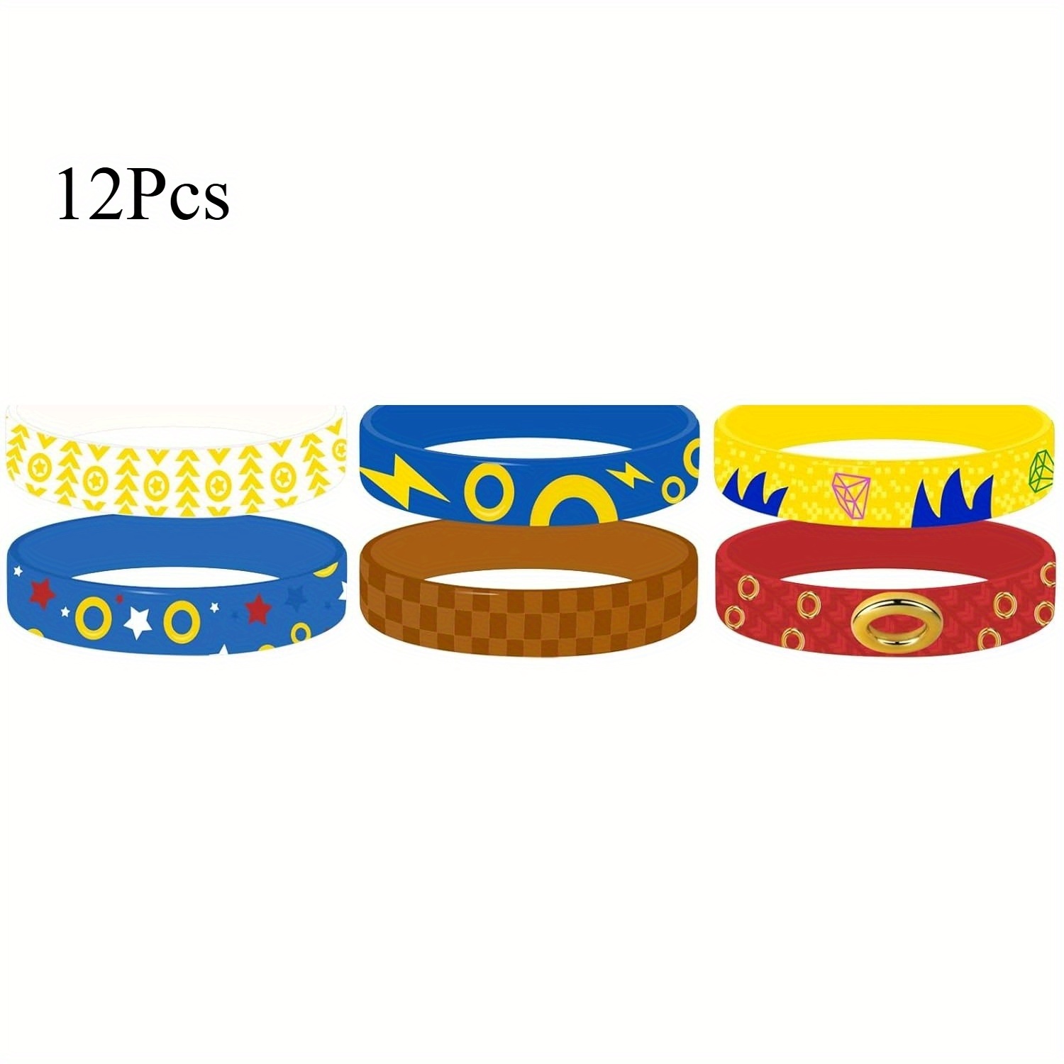 E-shop Geschenk für Sie/Ihn 12/18/24/36/48 Stück, Igel-Themen Silikonarmbänder, 6 Stile, Kann als Igel-Themen Partypreise verwendet werden,