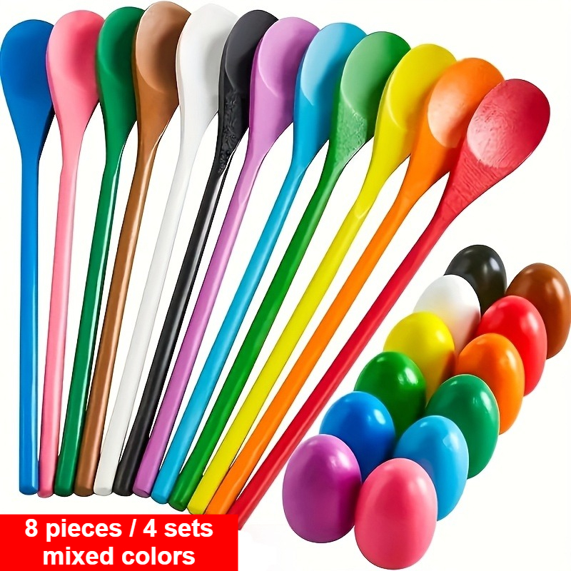 TEMU 8pcs/4 Sets Balance Beam And Catch Game Suitable , Outdoor/training Equipment, Team Building With Random Color For Parties, Lawn - Balance Board