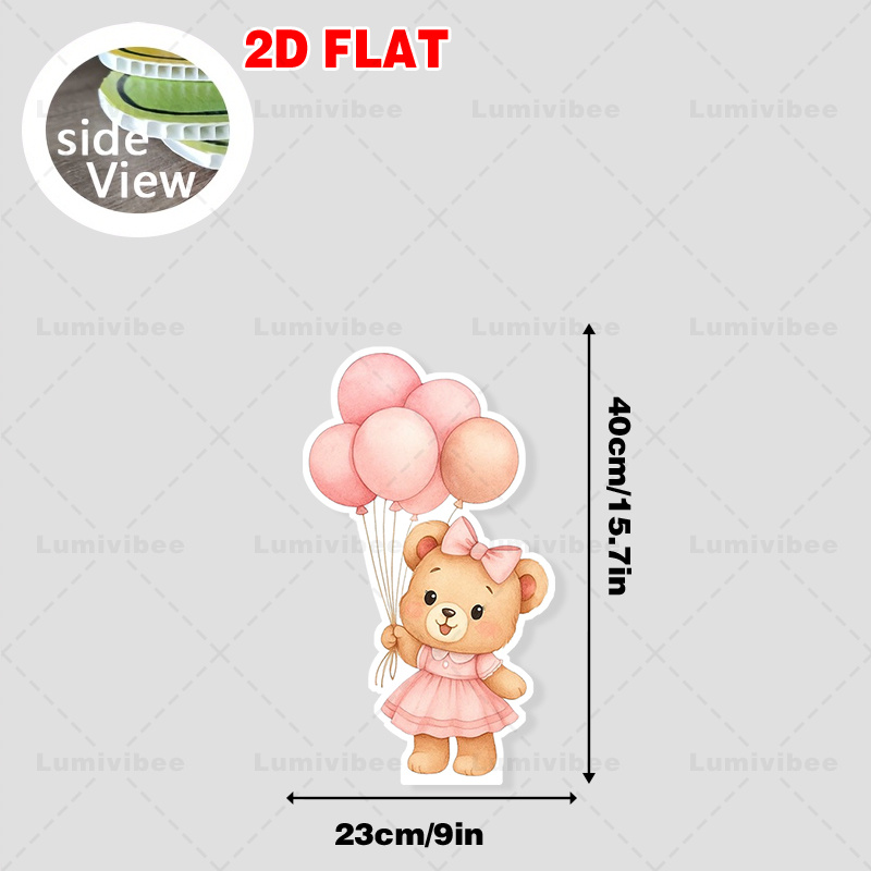 TEMU Espositore 2D Piatto, 1 pz, Cartone Fustellato per Photo Booth per Feste di Compleanno - Articolo al - Materiale in Resina Durevole, Utilizzato