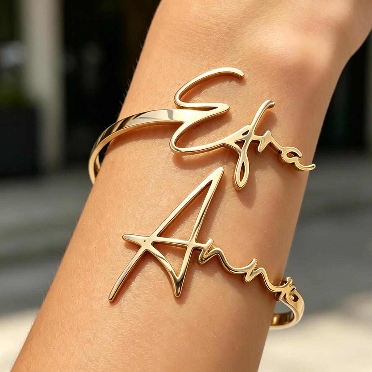 TEMU Pulsera personalizada minimalista de para hacer tú mismo, pulsera de personalizada de abierto para celebraciones de y , pulsera de con fuente
