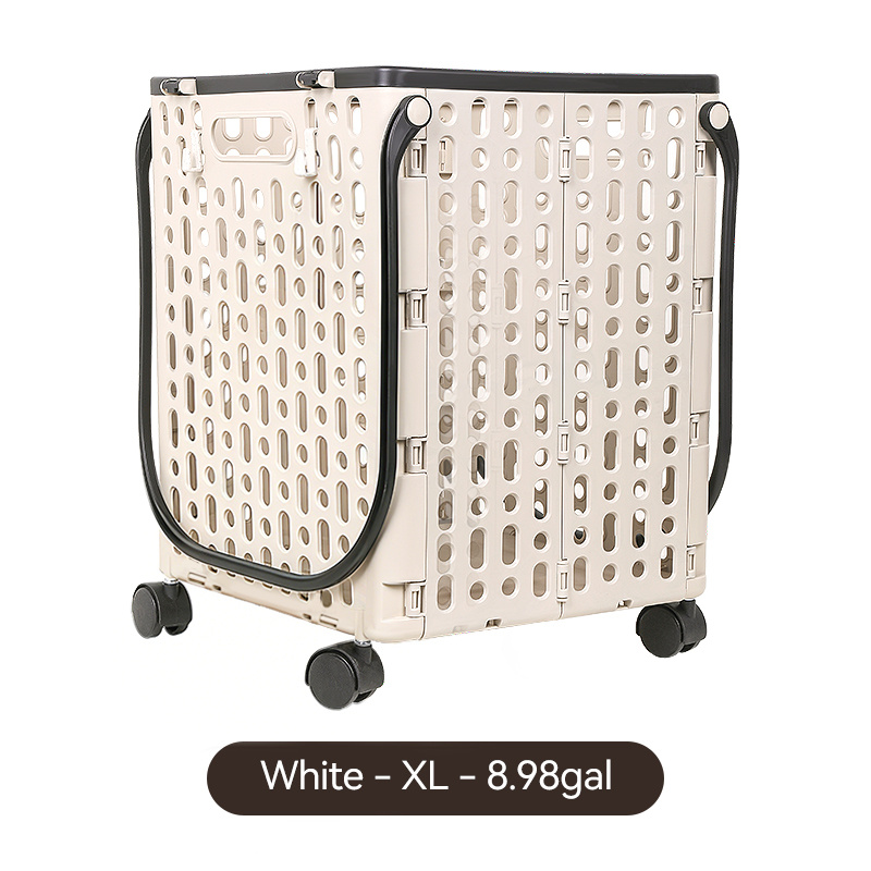 TEMU Large Capacity Foldable Hand Truck, Lightweight Portable Shopping Cart With Wheels &handle, Multifunctional Utility Cart For Shopping, Camping,