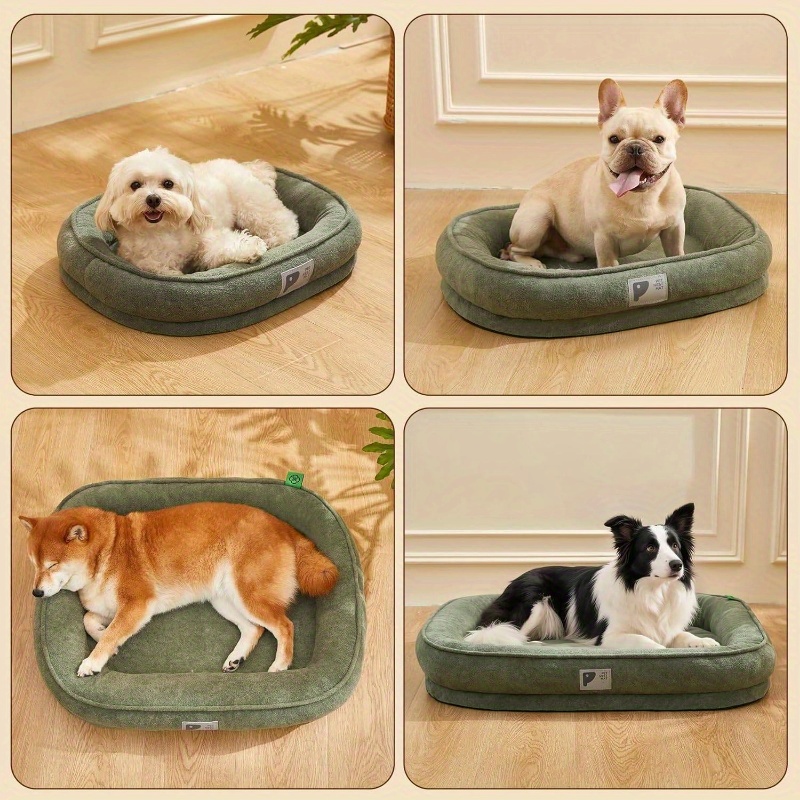 orthopedic dog bed puppy and kitten, soft beds indoor cats, washable dog bed with removable covernon - slip bottom with four - sided bolster green, dog bed cover, dog bed cosy, thick dog bed, heavy duty dog bed, plush dog bed, pet sleeping pad, cozy pet bed, reinforced stitching,   pet bed, cat sleeping pad, indoor pet furniture, large breed dogs, kitten bed, dog bed for small dog, dog bed, dog bed, large dog bed Product details 1