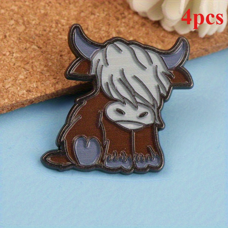 Cute Cow Enamel Brooch Pin - Kawaii Pink Nose Farm Animal Pin For Backpack, Hat, Clothes