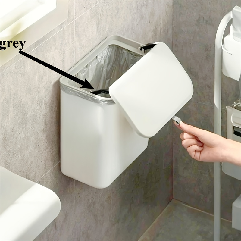Platzsparender Wandmontierter Mülleimer mit Integriertem Toilettenpapierhalter
