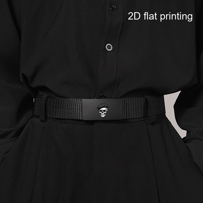 Men's Paris Skull Pattern Automatic Buckle Belt