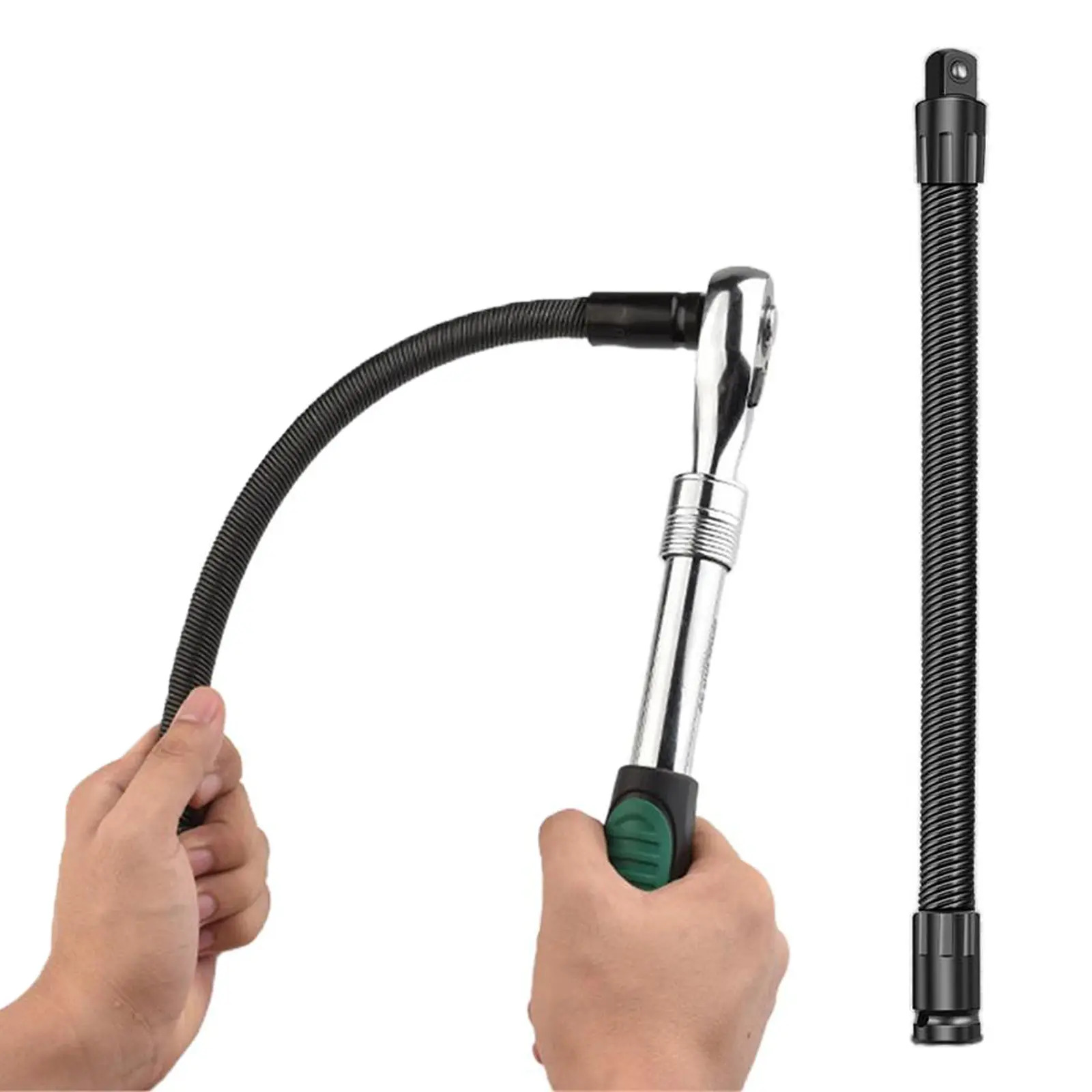 TEMU 1/2" Flexible Shaft Extension Extender Torque Socket Ratchet Wrenches Electric Wrench Connecting Rod Hand Tools