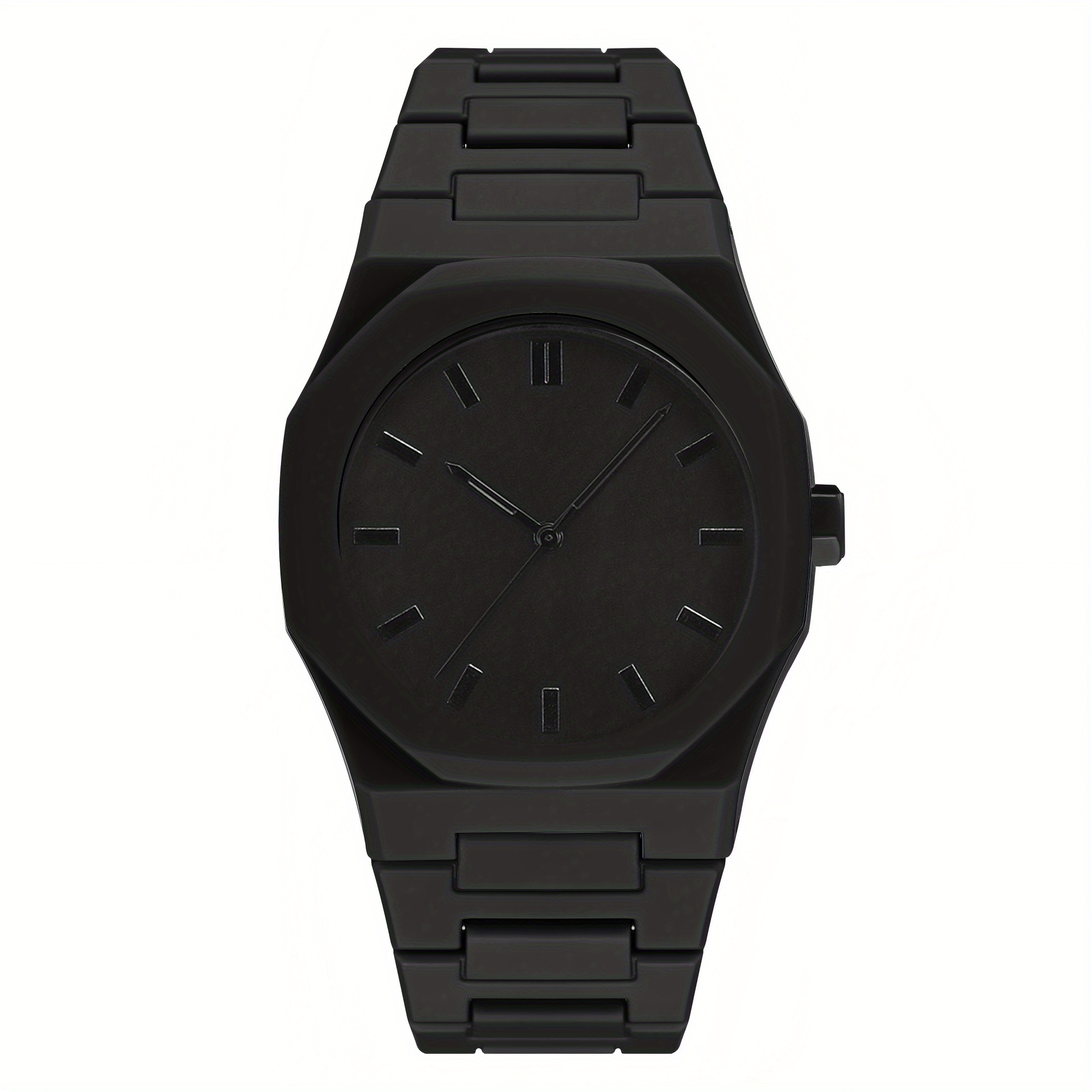 TEMU [ Men Watch ] Men's Casual Sports Watch, Black Dial Quartz Watch | Minimalist Watch Design | Classic Watch | Durable Watch For Men Gift