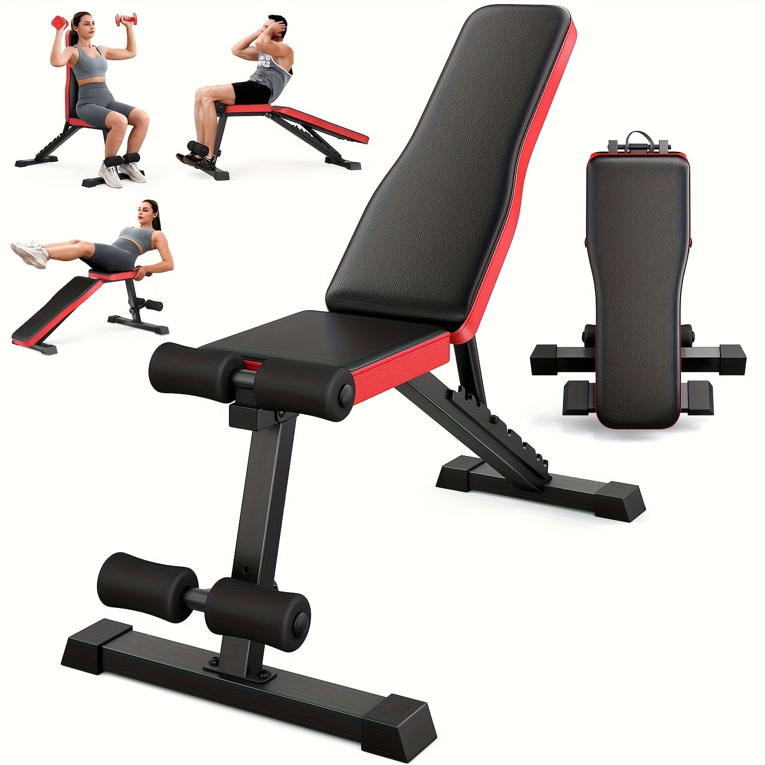 adjustable weight bench for home gym strength training 300kg heavy duty foldable workout bench multi position incline flat   bench press   full   bench with comfortable cushion for home fitness