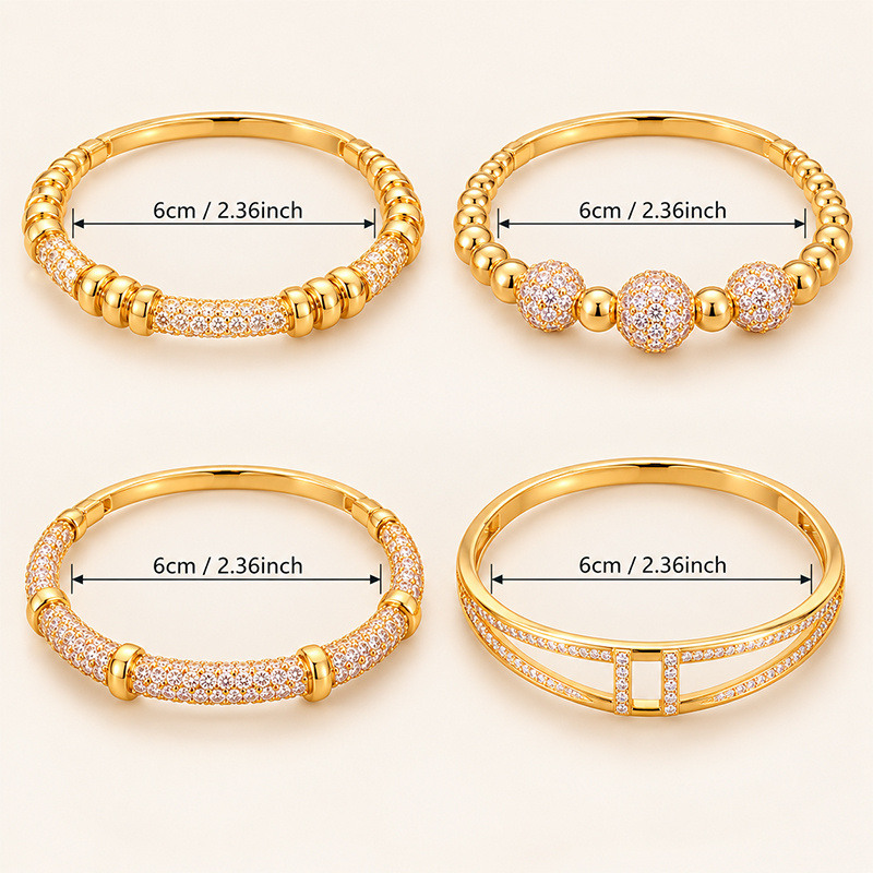 Trendy Stackable Bangle Pack, Bead & Geometric Design